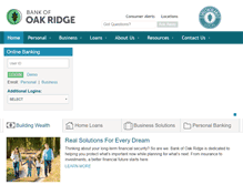 Tablet Screenshot of bankofoakridge.com